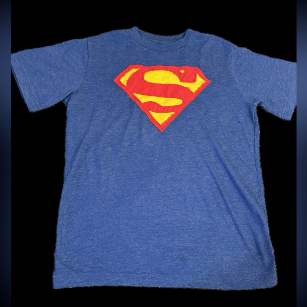 OLD NAVY Collectibles BOYS SUPERMAN LOGO TEE! Heather Blue | SIZE: 8